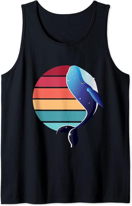 Orca Family Vintage Retro Art, Killer Whale Family T-Shirt Tank Top