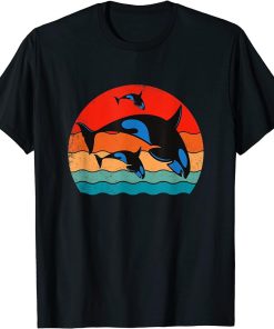 Retro Vintage Whale Orca Squad Orca Squad Whale Sea Animal T-Shirt