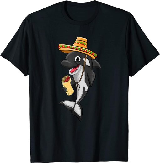 Burrito Food Love Killer Whale Orca Lover Animal Womens T-Shirt