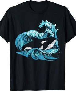 Ocean Animal Killer Whale Lover Waves Orca T-Shirt